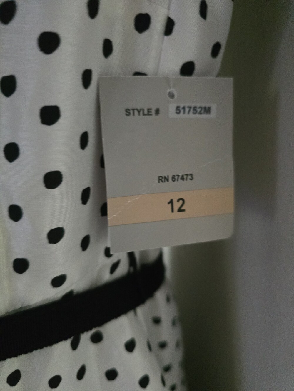 Danny & Nicole Polka Dot Fit & Flare Dress Pleated Belted Pockets Size 12 NWT - Picture 5 of 12